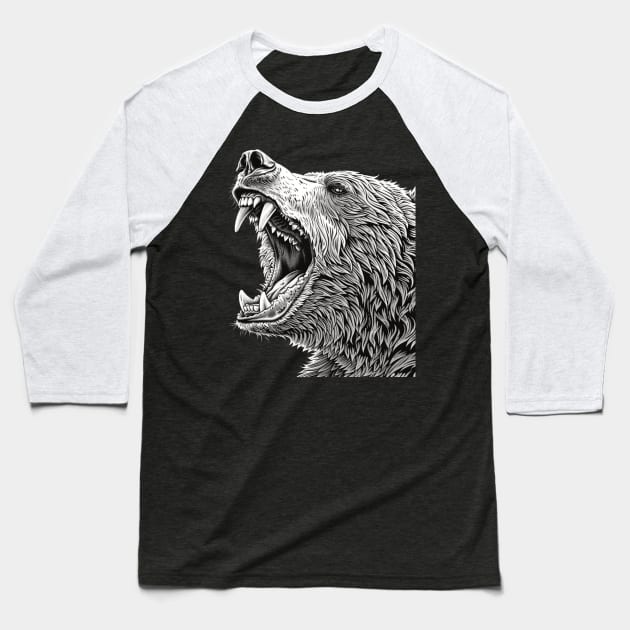 Grizzly Bear Rehabilitation Baseball T-Shirt by BoazBerendse insect